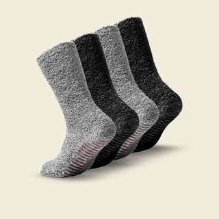 Women's Fuzzy Grip Socks 4-Pack