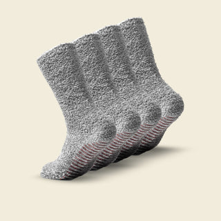 Women's Fuzzy Grip Socks 4-Pack