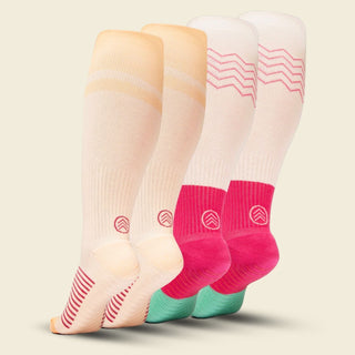 Women's Compression Grip Socks 4-Pack