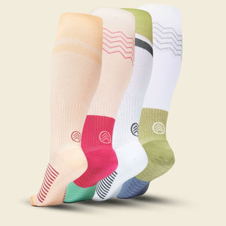 Women's Compression Grip Socks 4-Pack