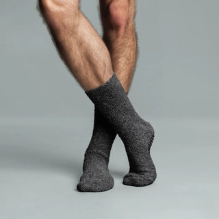 Men's Fuzzy Grip Socks 4-Pack