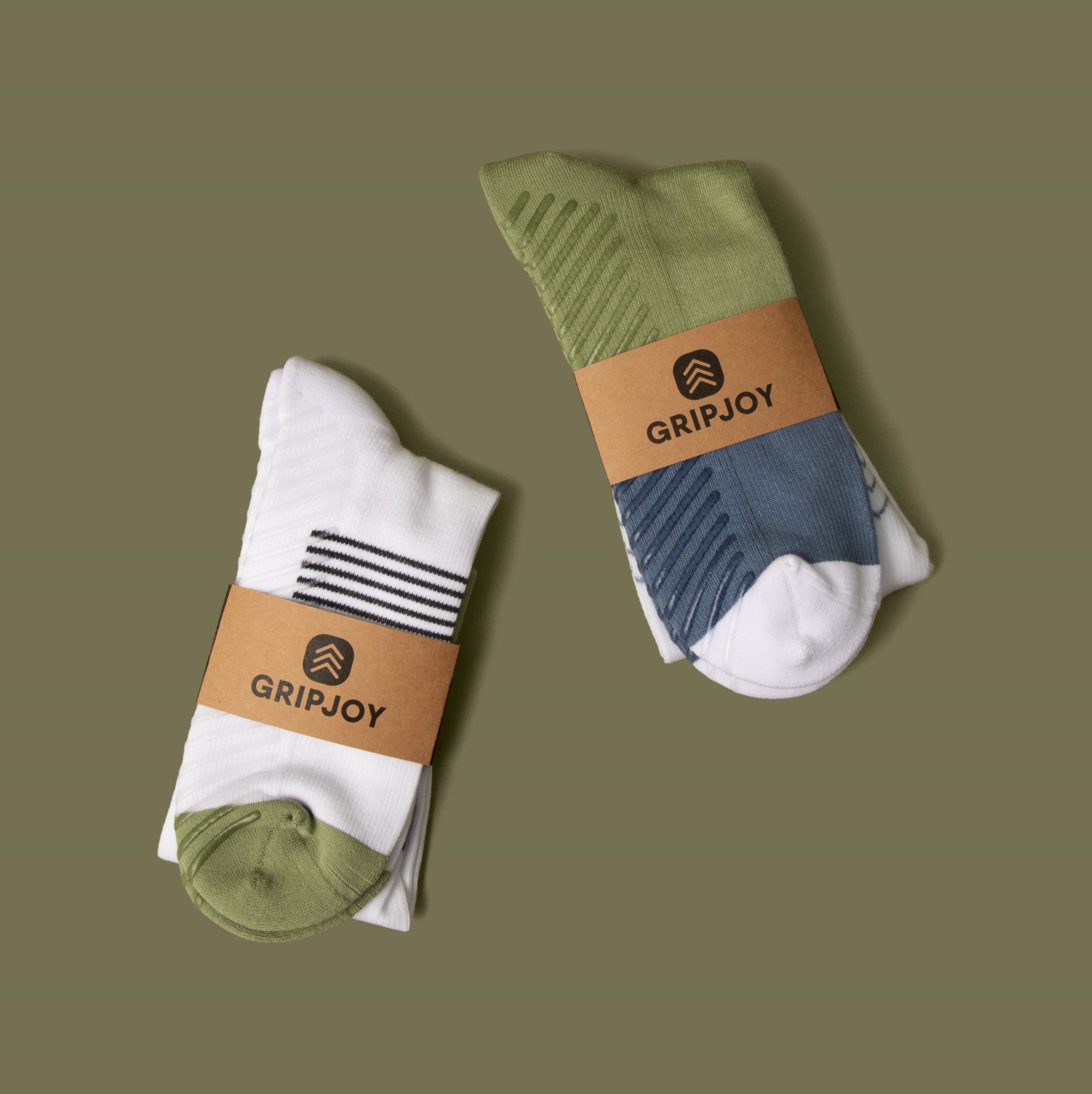 New Gripjoy Men's Crew Socks with Grips (Pack of 3)