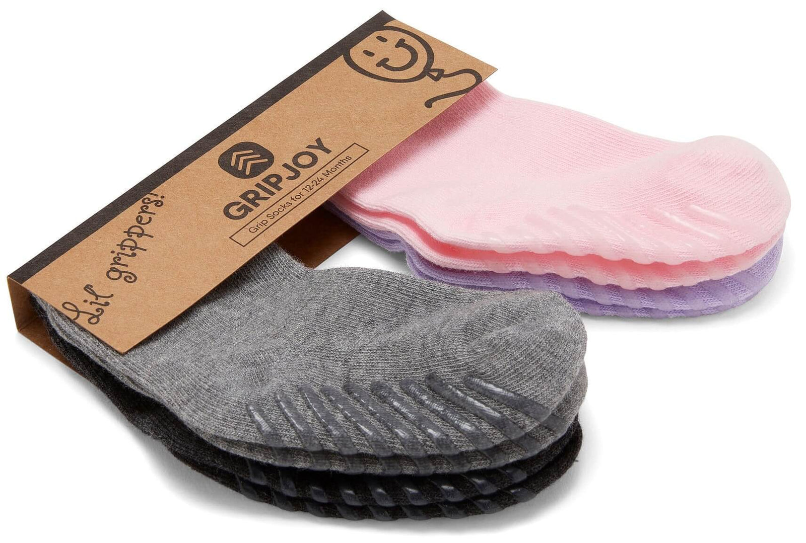 12 Pairs Non Slip Toddler Baby Socks Boys Girls Kid Non Skid Sticky Crew  Socks with Grips - Buy Online at Best Price in UAE - Qonooz