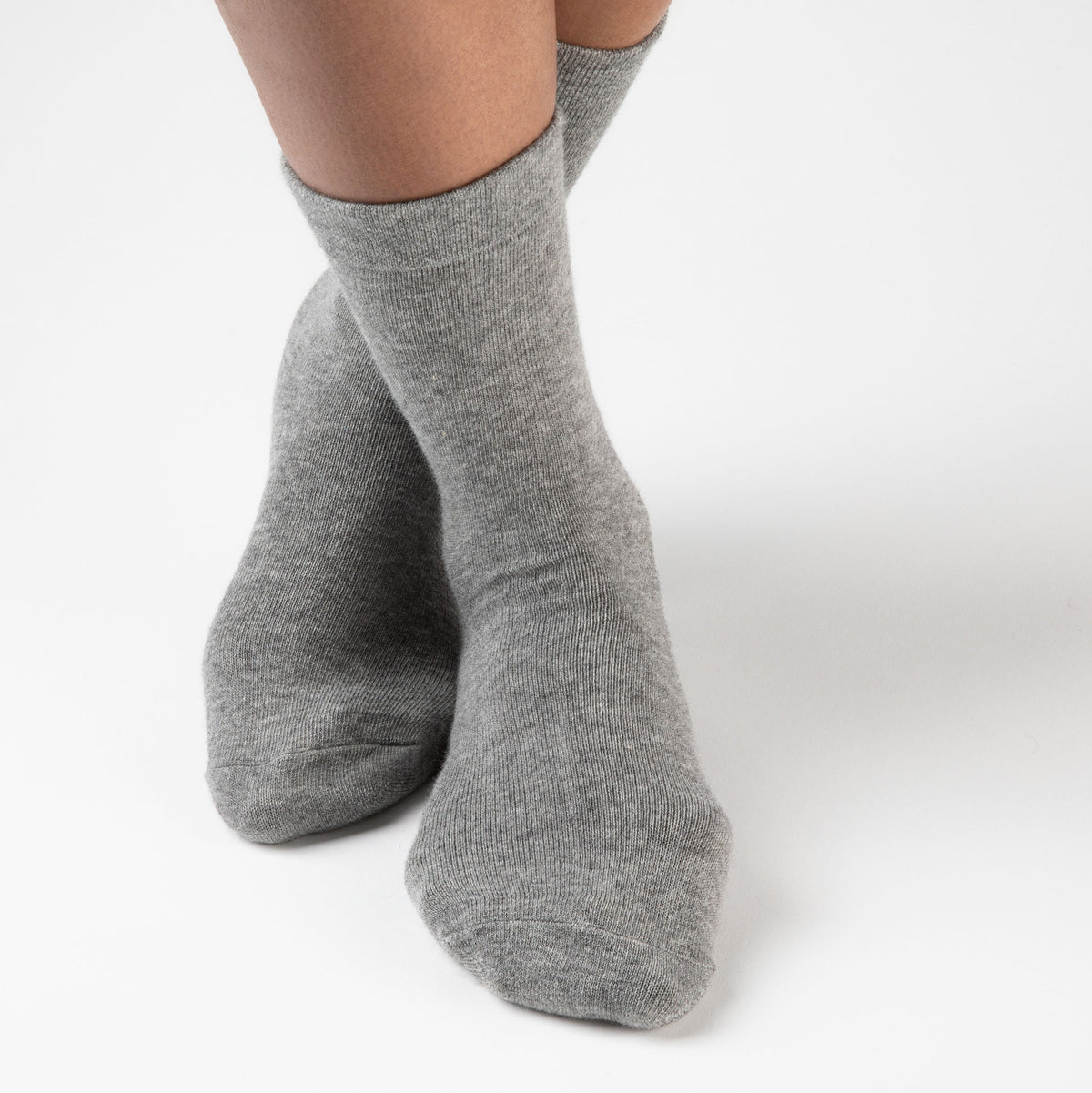 Women's Dark Grey Original Crew Non-Slip Socks - 3 pairs