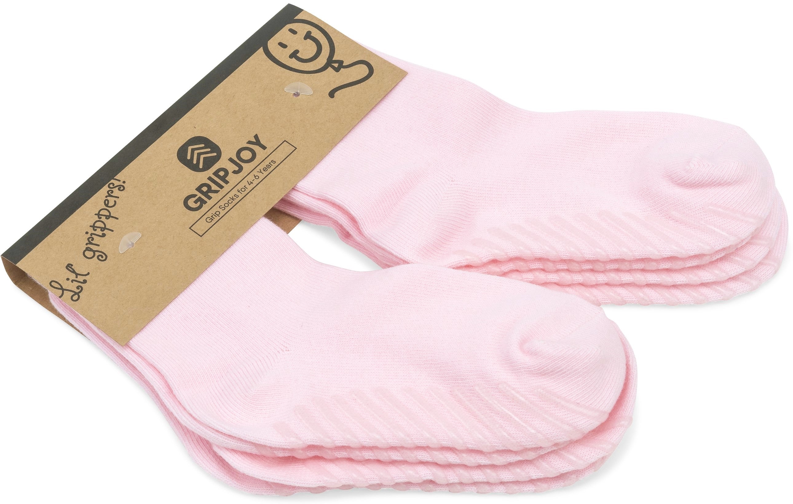 Gripjoy Socks Grip Socks for Toddlers & Kids - 2 Pack - Blue 2-4Y