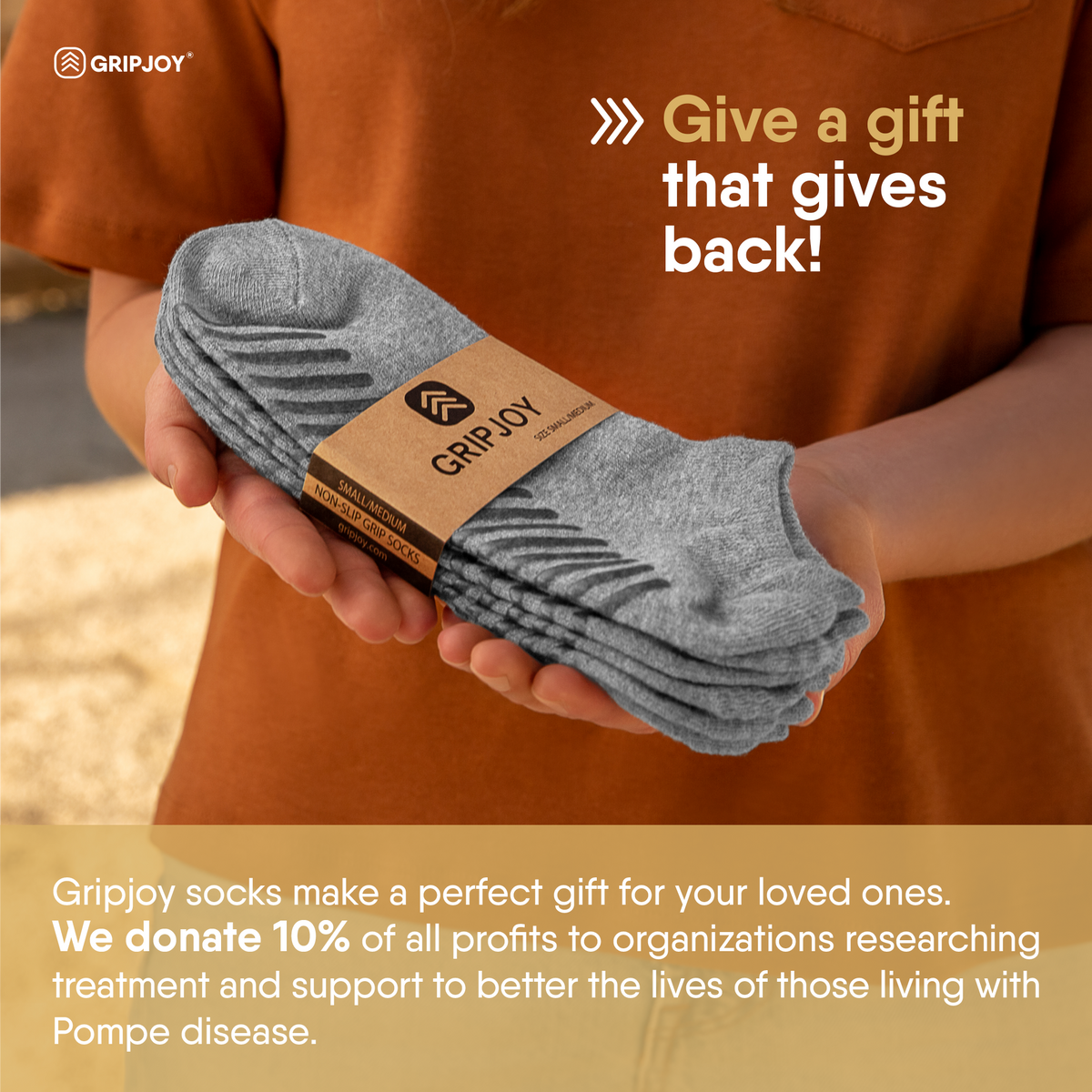 Men's Light Grey Diabetic Socks with Grippers x3 Pairs - Gripjoy Socks