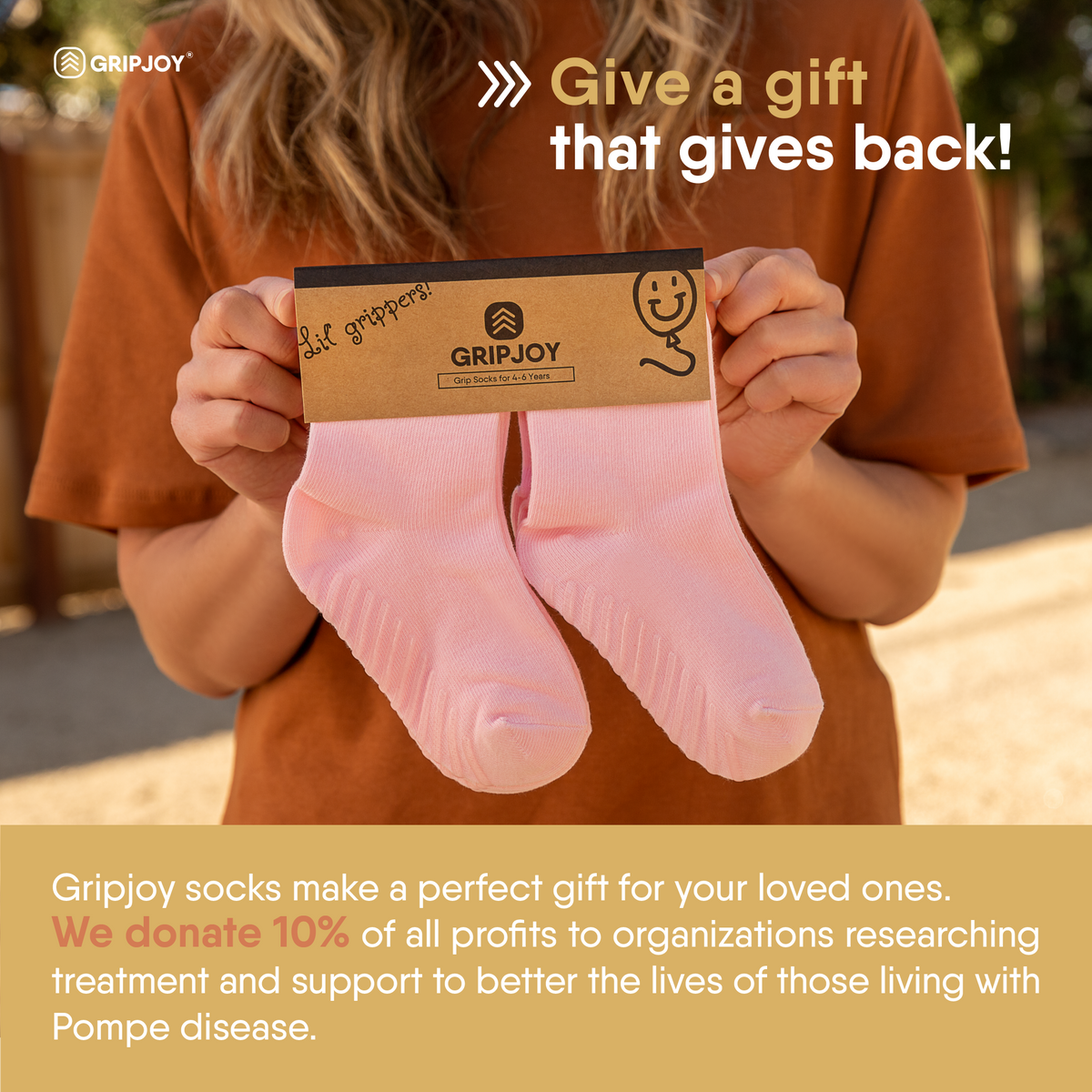 Black Grip Socks for Toddlers & Kids - 4 pairs - Gripjoy Socks